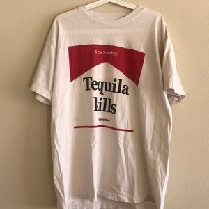 Tequila Kills white graphic tee